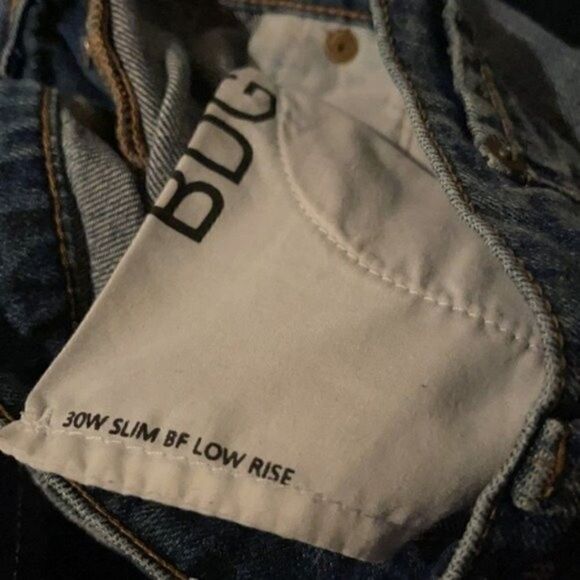 Urban Outfitters BDG slim boyfriend jeans 30 W blue distressed BoxR - Picture 6 of 7